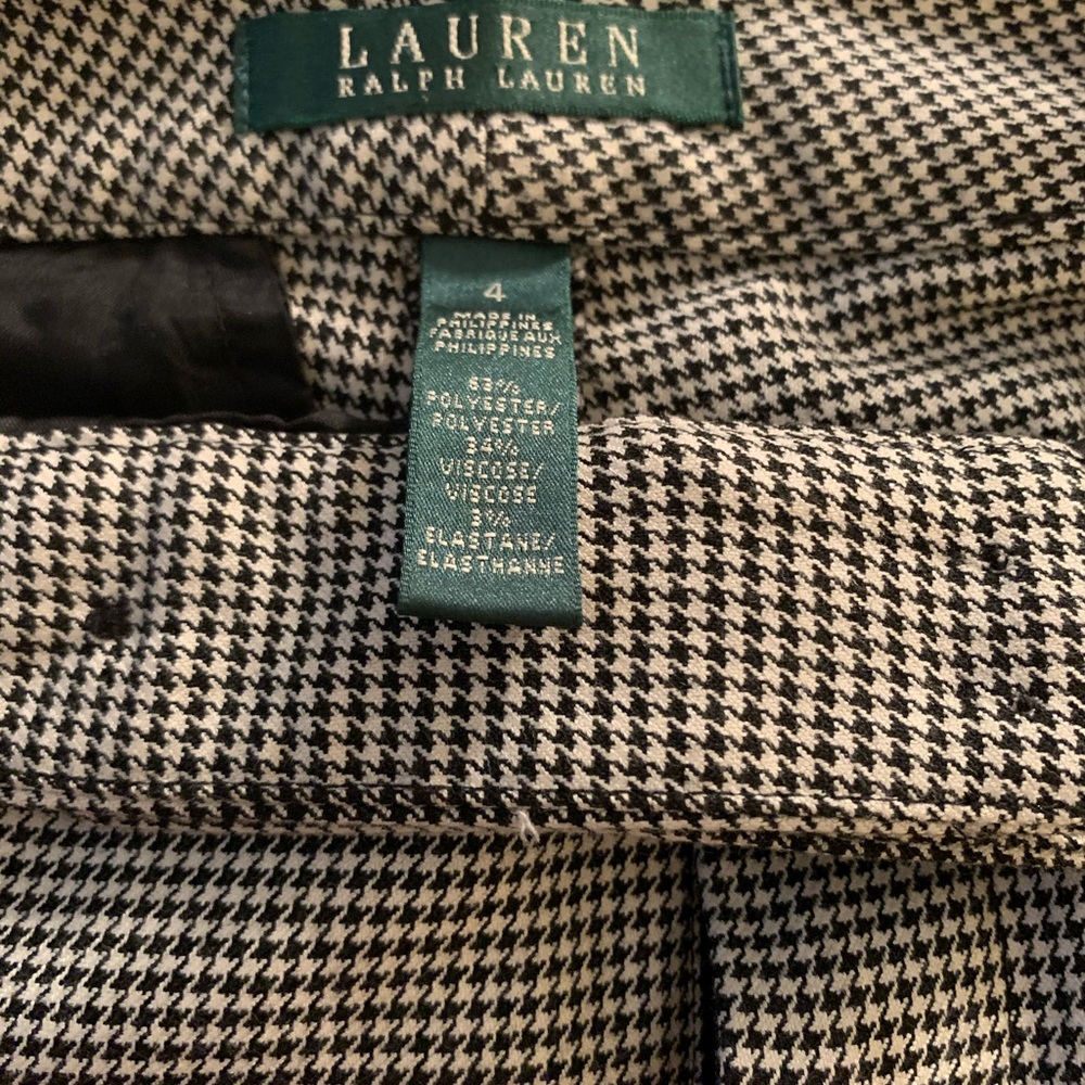 Ralf Lauren houdstooth plaid patterned dress pants